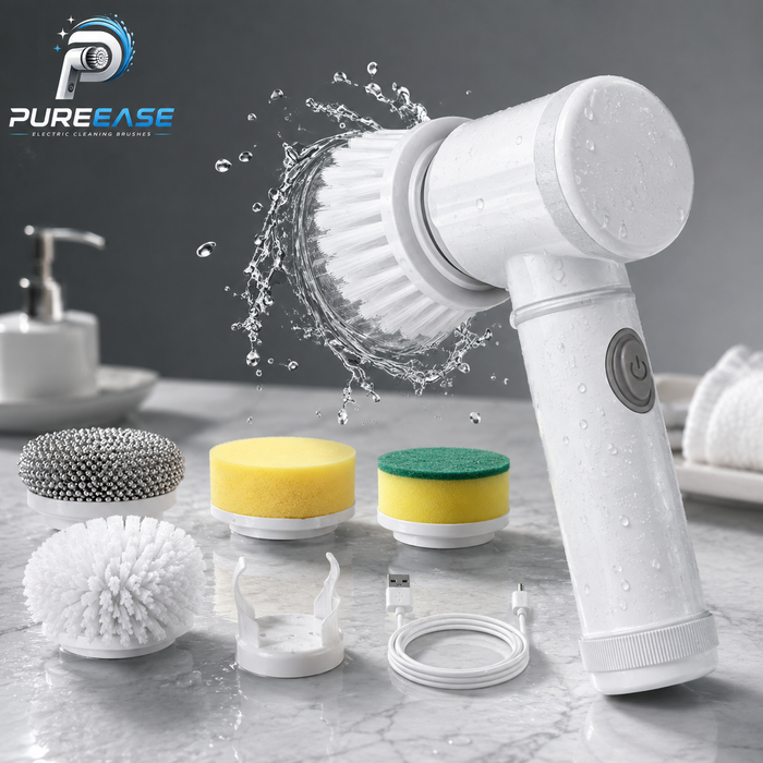 PureEase™ SpinScrub Pro™ | Cordless Electric Cleaning Brush for Kitchens, Bathrooms & Tiles