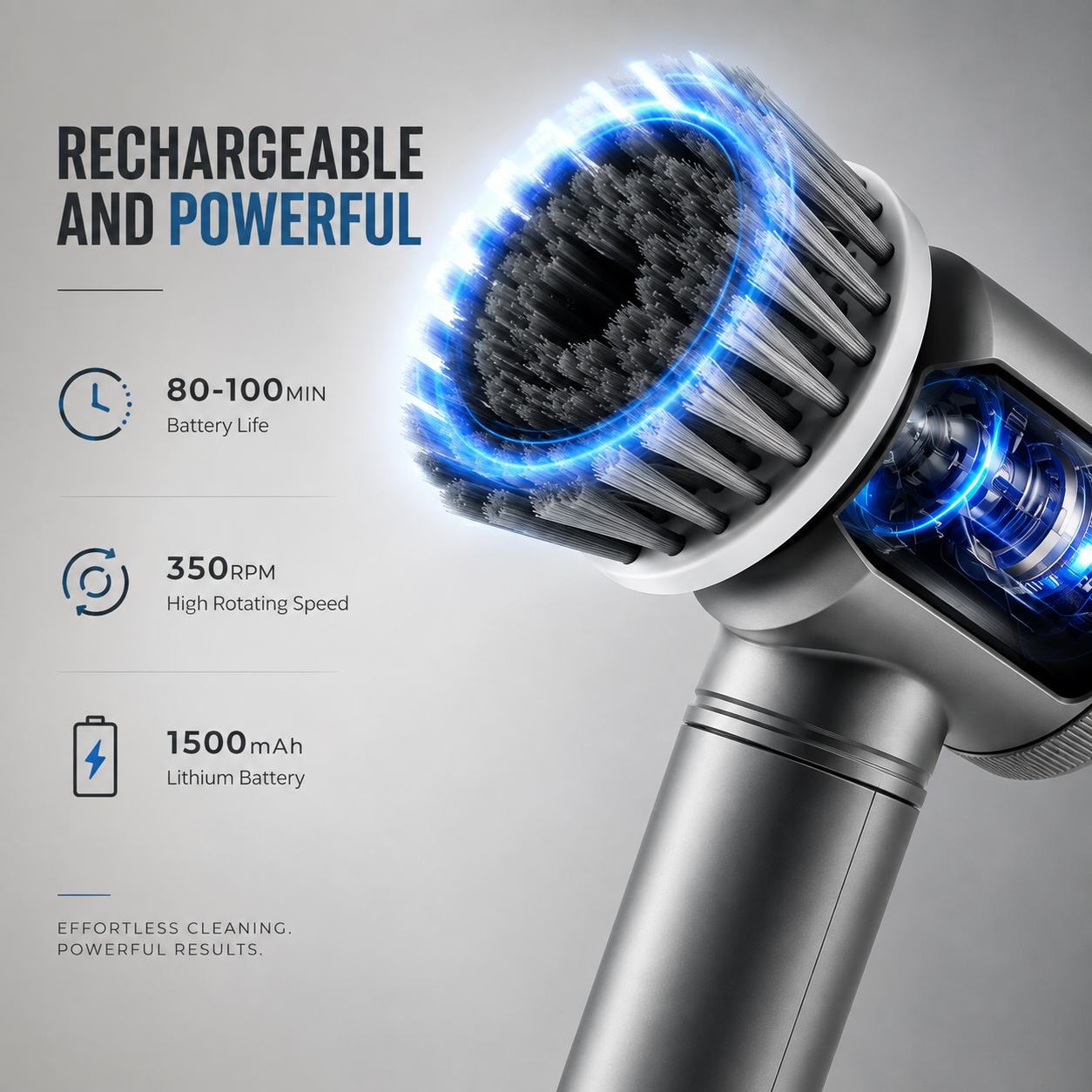 PureEase™ SpinScrub Pro™ | Cordless Electric Cleaning Brush for Kitchens, Bathrooms & Tiles
